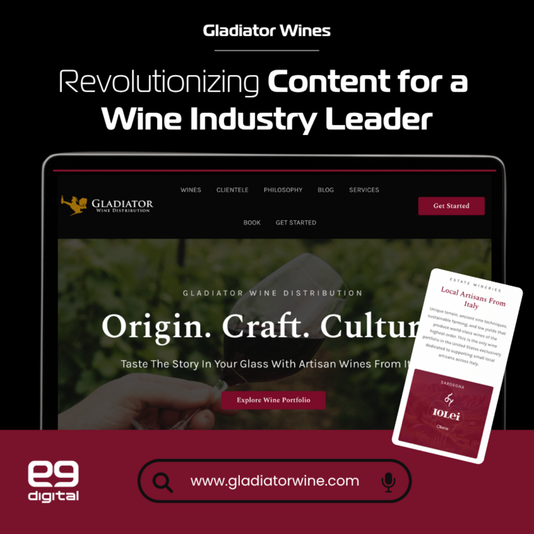 wine website design